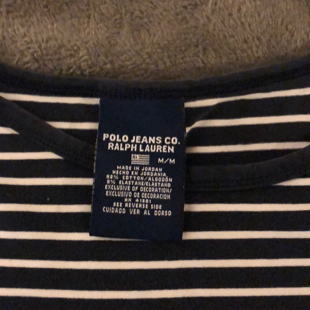 POLO by Ralph Lauren navy & white striped shirt - Picture 5 of 5